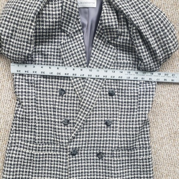 Vintage 'Tweed' Blazer Women's 6 Black & White Liz Claiborne Collection - Picture 7 of 11